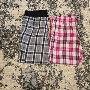Joe Fresh Flannel Plaid Pajama Pants x2 | Size XL | Pink/Grey